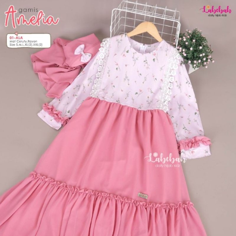 LABEBAH GAMIS ANAK AMELIA A6021 UMUR 6-7 THN