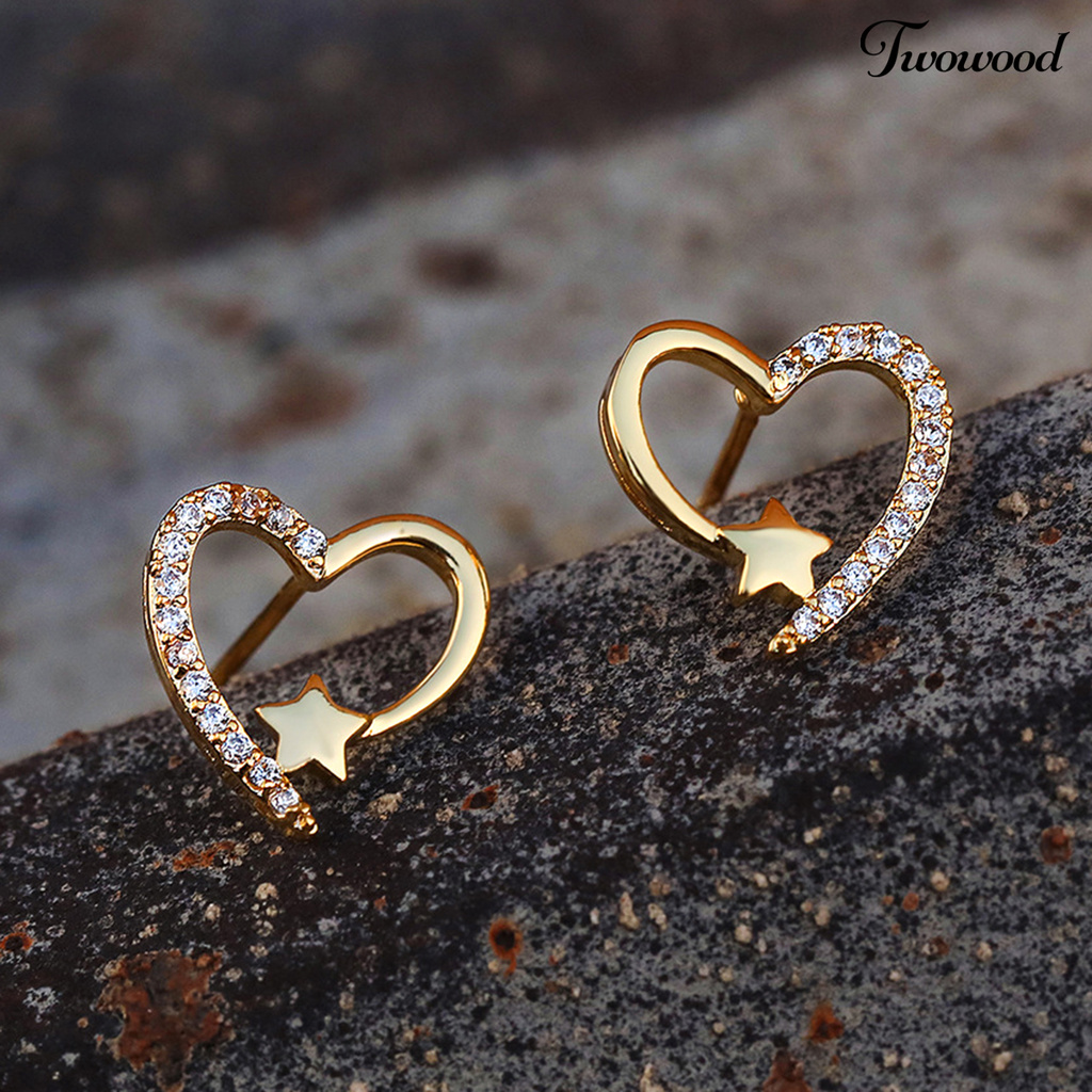 Anting Stud Shiny Anti Karat Untuk Pertunangan