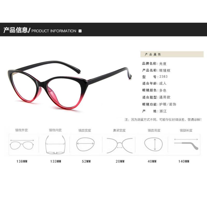 【YUZHU】COD Kacamata Fashion Retro Style Cat Eye untuk Wanita