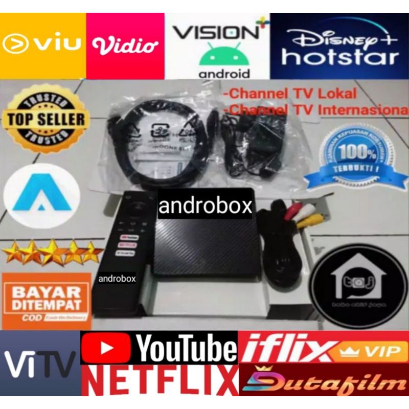 Jual (READY) SMART TV BOX ANDROID 9.0 AKARI AX512 SUPPORT VOICE COMMAND ...