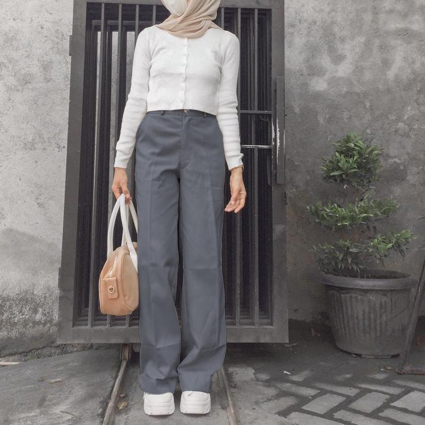♛ GFS TM MELVA AMERICAN DRILL SLIT KULOT ✹