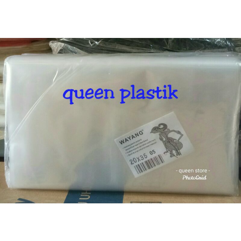 

plastik PP bening tebal 0.5 wayang 20*35 (500 gr )