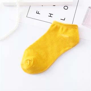 Kaos Kaki Wanita Polos Pendek Aksesoris Sepatu Murah Semata Kaki - LPM Shop-POLOS KUNING KKI