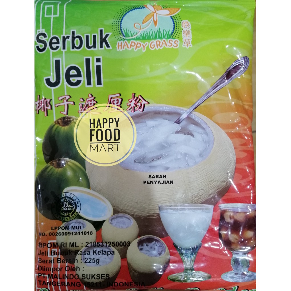 

[PROMO] HAPPY GRASS SERBUK JELI KELAPA 225G/COCONUT JELLY POWDER/BUBUK JELI RASA/AGAR AGAR/AGARAGAR