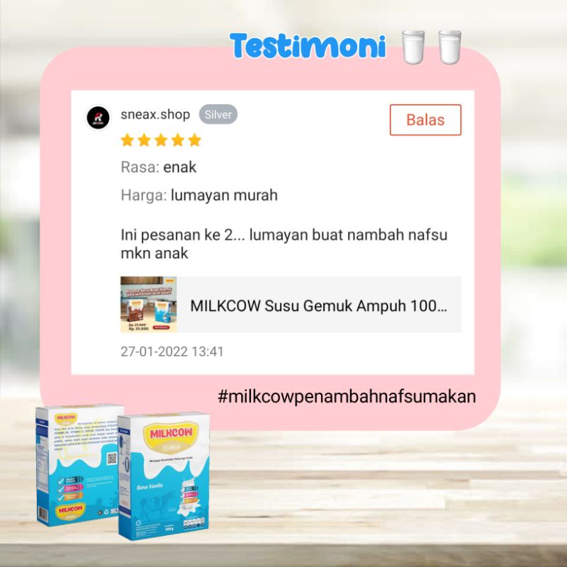 MILKCOW SUSU SAPI PENGGEMUK BADAN AMPUH