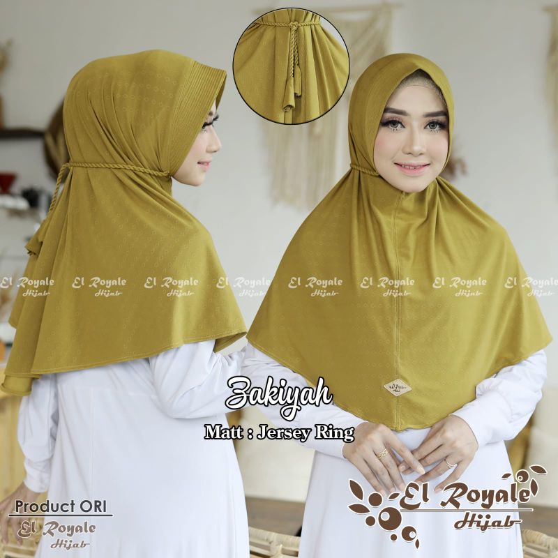 Jilbab bergo hijab instan ZAKIYAH ORI EL ROYALE
