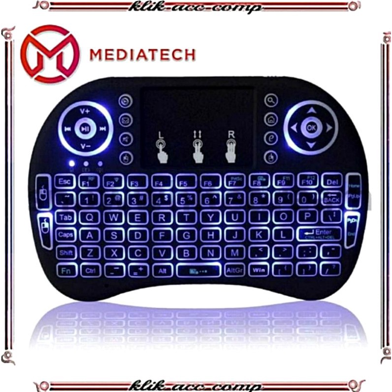 Mini Keyboard Wireless Mediatech Touchpad Mouse with Color Original