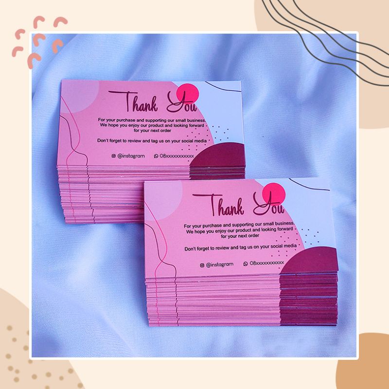 

TERMURAH - Thank You Card Custom / Kartu Ucapan