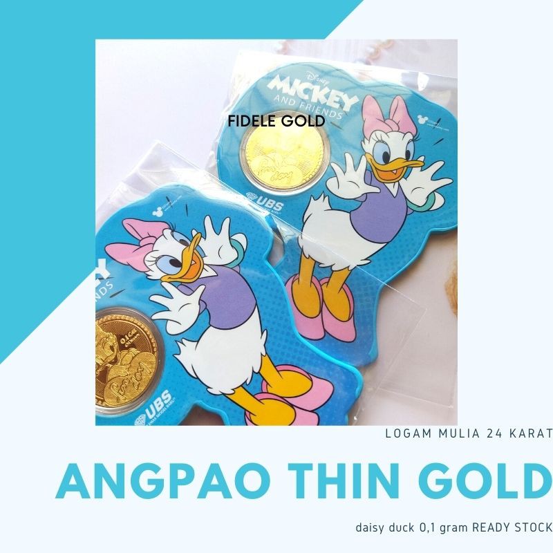 

Daisy Duck UBS 0,1 gram thin gold angpao