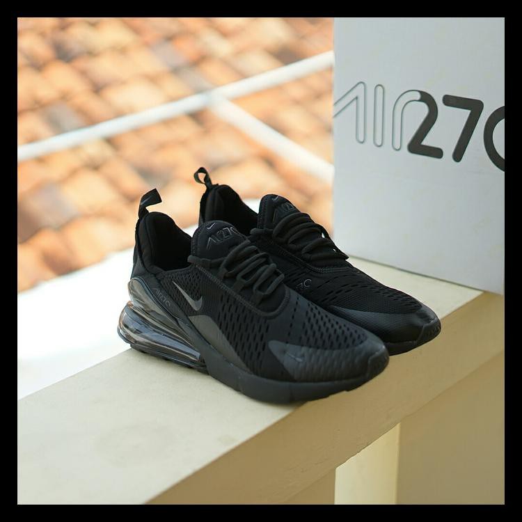 Terjamin  Nike Airmax 270 All Black Premium Original Sepatu Air Max Sneakers Cuci Gudang