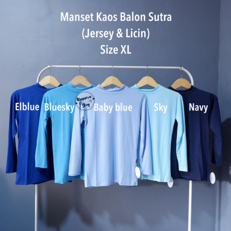 Manset Kaos Bahan Balon Sutra/Inner Kebaya Ukuran XL