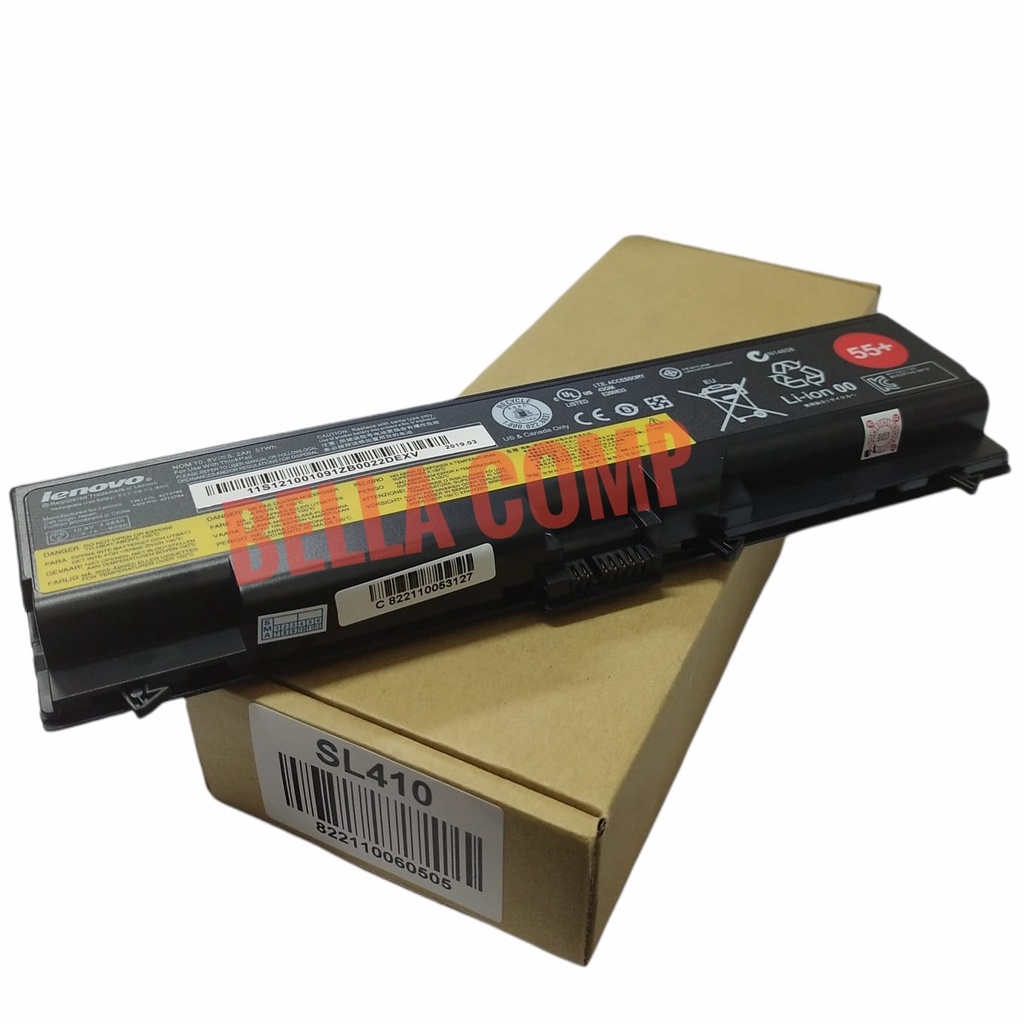 LENOVO THINKPAD l Baterai /Batre Laptop Lenovo Thinkpad T520 T520i W510 W520 T410 SL410 L410 L421 L420 L421 L510 L512 L520 SL410 Voltase : 10.8Volt - 57Wh Kapasitas : 5.2AH / 5200mAh 55+