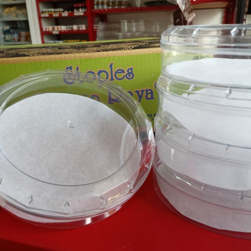 Toples Bulat Panen Raya Diamond 750 ml / Stoples Lingkaran Kue Kering 750 gr / Dessert Box Bundar