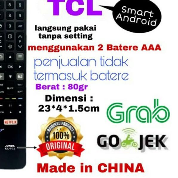 ❁ Remote TV TCL Smart TV Remot Universal Junda 701 Cocok Di TV LED TCL Smart Tv Android ❊
