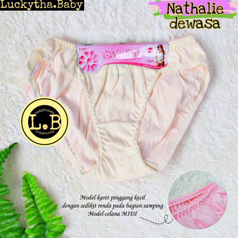 Nathalie 3pc_cd wanita dewasa Nathalie mini/celana dalam wanita Natali hight quality nyaman di pakai