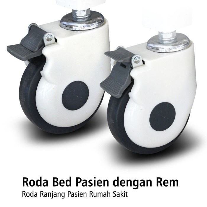 Roda Bed Pasien Dengan Rem Onemed OJ2