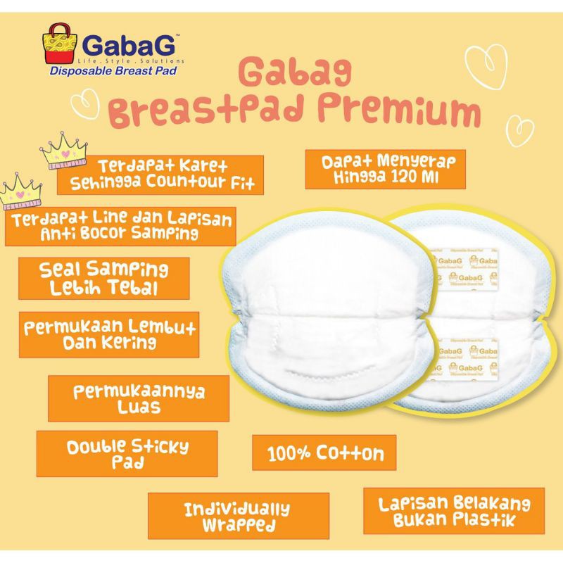 GABAG PREMIUM BREAST PAD ISI 60