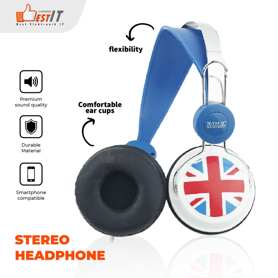 Headset M-Tech Bulldog Stereo - Headphone Earphone