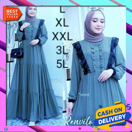 Kayla Kids Syari Set Khimar Gamis Anak Cantik Model Terbaru Gamis Nh164 Wanita Modern Marisa Dres  G