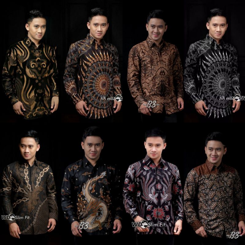 KEMEJA BATIK PRIA LENGAN PANJANG SIZE M L XL XXL BSWART NEW ARRIVAL