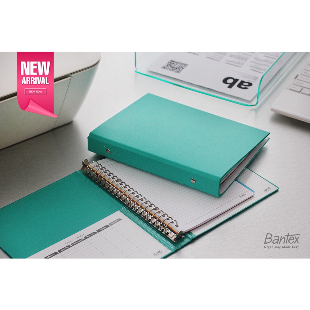 

[Stationery] Bantex Binder Note A5 20 Ring Besi Loose Leaf Multiring Binder Turquoise 1324 22