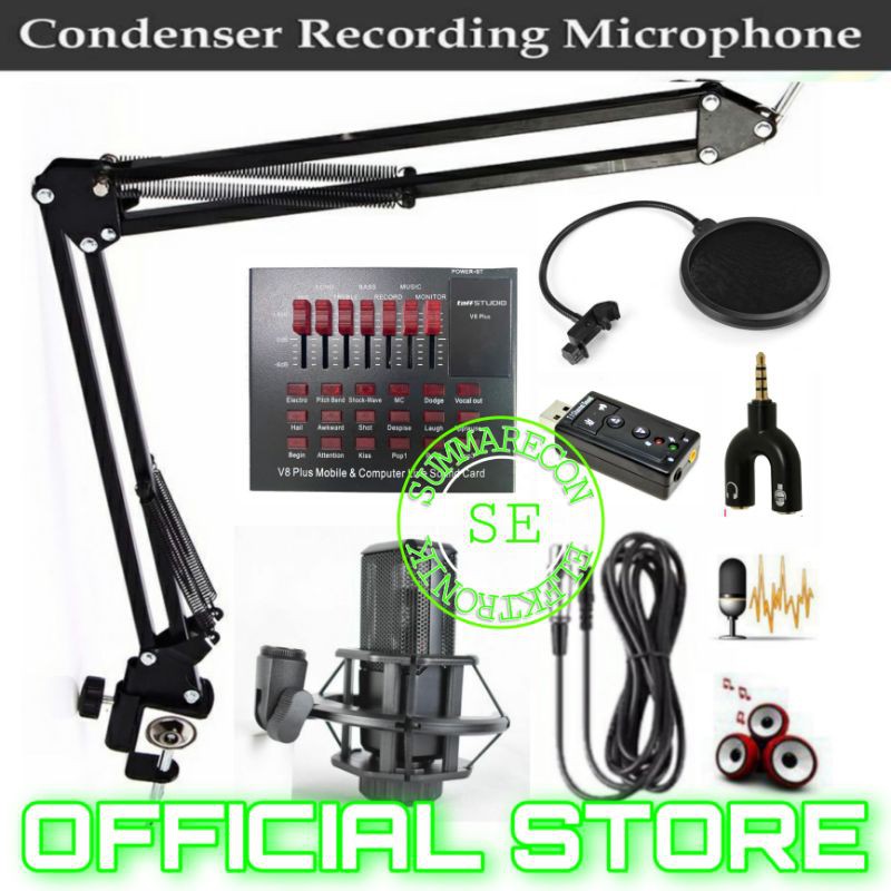 paket recording condenser LGT240 soundcard youtuber bigo live recording