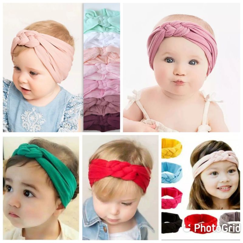 BANDANA bayi KEPANG |headband Baby Perempuan New born Usia 0-3 Tahun Premium