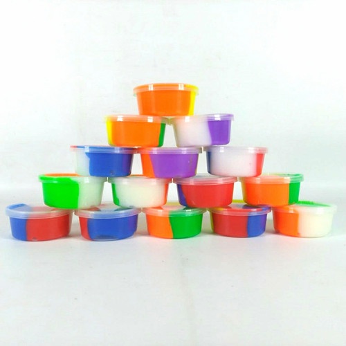 MAINAN SLIME MANGKOK KECIL RAINBOW/ MAINAN SLIME ANAK/ SLIME MANGKOK KECIL PER PCS