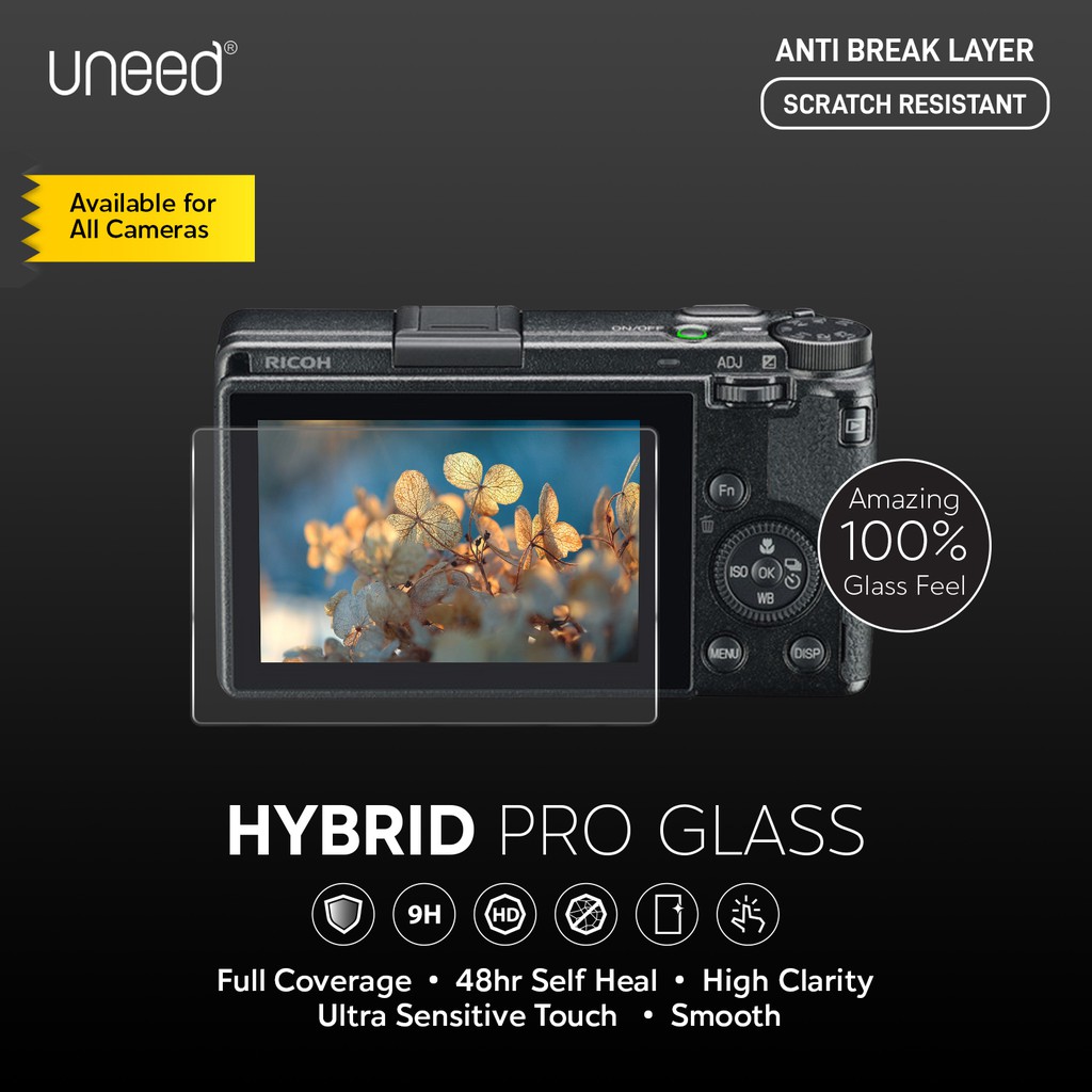 UNEED Hybrid Pro Anti Break Screen Protector Kamera SLR / DSLR Ricoh