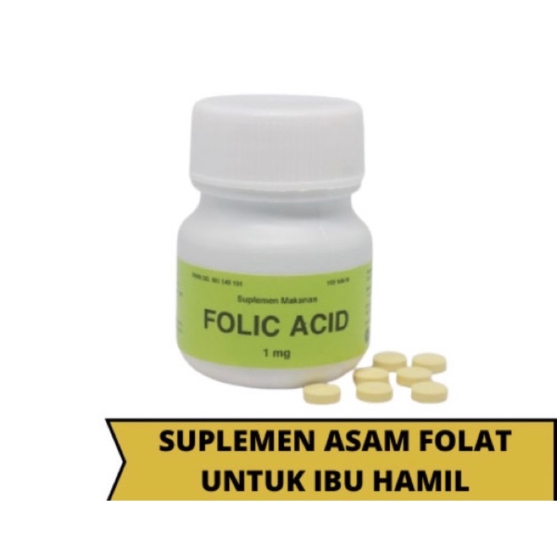 Folic acid 1 mg botol 100 tablet ( asam folat harga ekonomis )