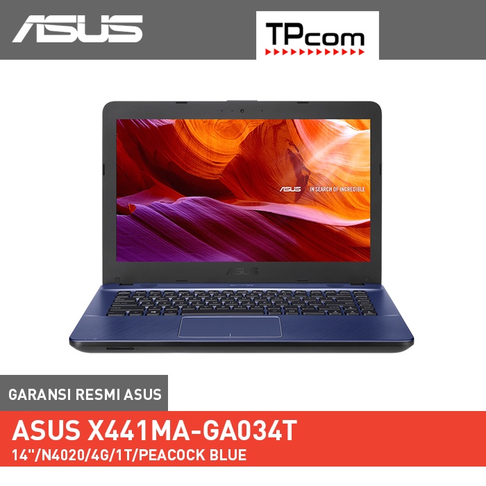 ASUS X441MA-GA034T [14&quot;HD/CELERON N4020/4GB/1TB HDD/UMA/W10/PEACOCK BLUE]