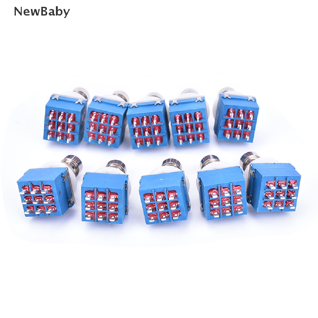 10pcs Pedal Efek Gitar 9-pin 3PDT Bahan Metal Switch True Bypass