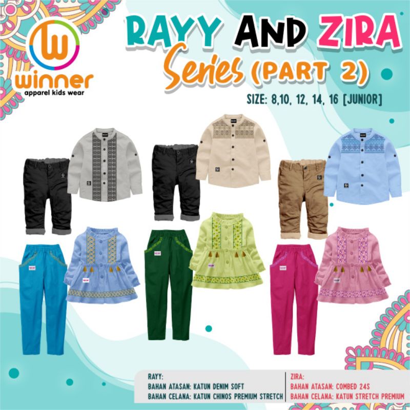 Set Rayy And Zira/set Winner/koko anak/baju muslim/set muslim