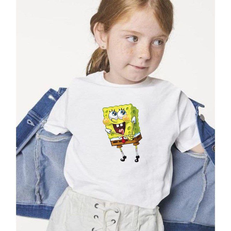 Clothing May - Kaos Karakter Spongebob Karakter Kaos Anak Koas Dewasa Anak Karater Distro Kekinin T Shirt Tshirt T-Shirt Premium Murah