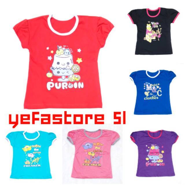  KAOS ANAK PEREMPUAN 5 6 TAHUN Shopee Indonesia 