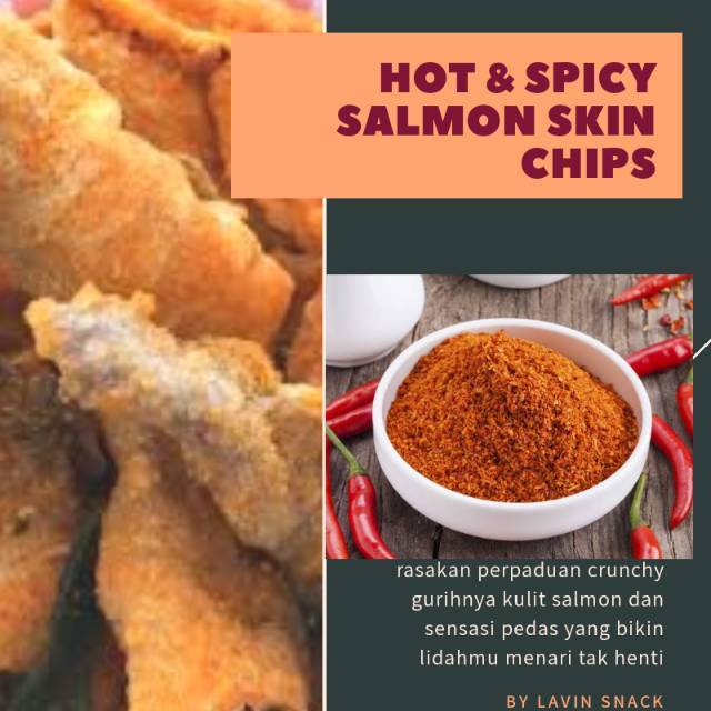 

(TERMURAH) Spicy Salted Egg Lavin Fish Skin Chips 60 gram