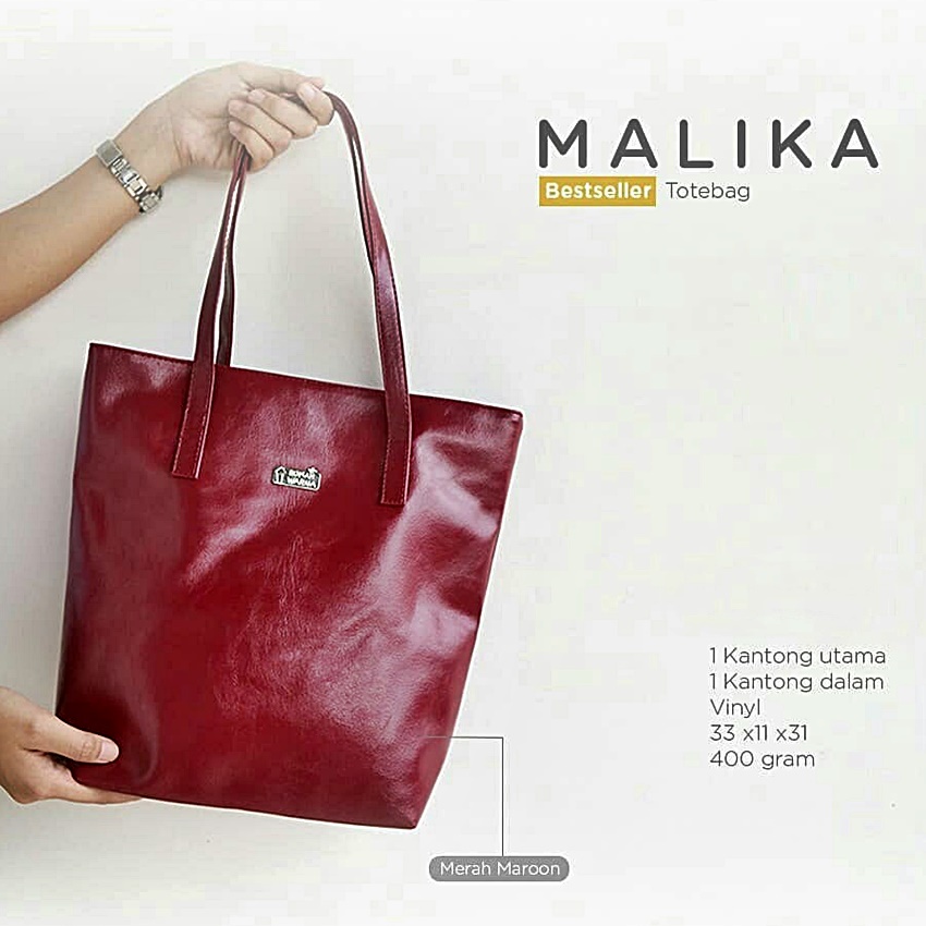Rumah Warna Tas Cangklong Size 23.5 x 11 x 31 cm Totebag Malika Maroon