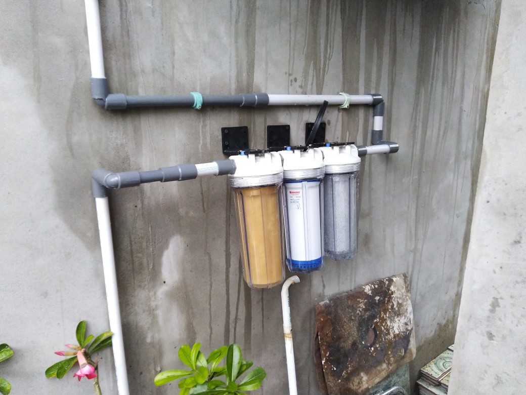 Paket Filter Air 3 Tahap Sedimen,gac,cto- Nanotec 3/4 Clear - Lengkap