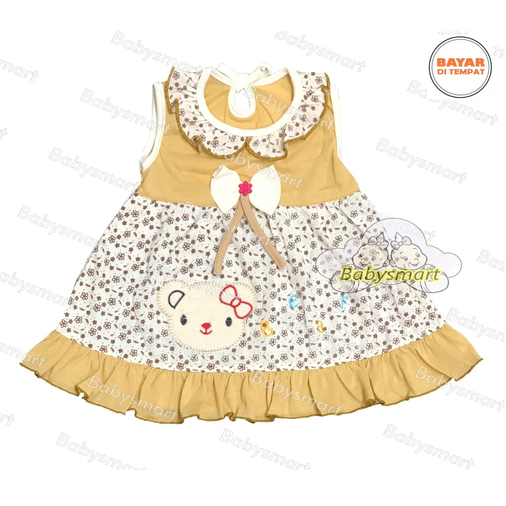 Babysmart - PLANET KIDS Dress PITA BEAR Baju bayi perempuan usia 0-12 bulan/Pakaian anak cewek