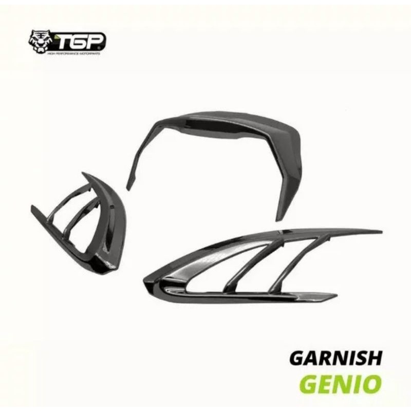 TGP Garnish Lampu Depan Honda Genio - Bahan Berkualitas - Black Chrome