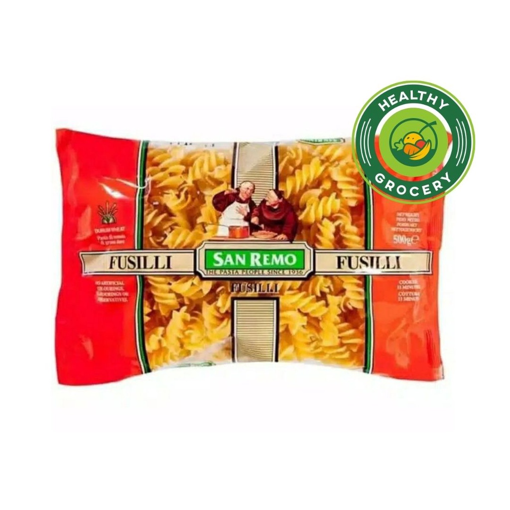 San Remo Pasta 500gr Spaghetti / Fettuccine / Elbow / Fusilli / Penne