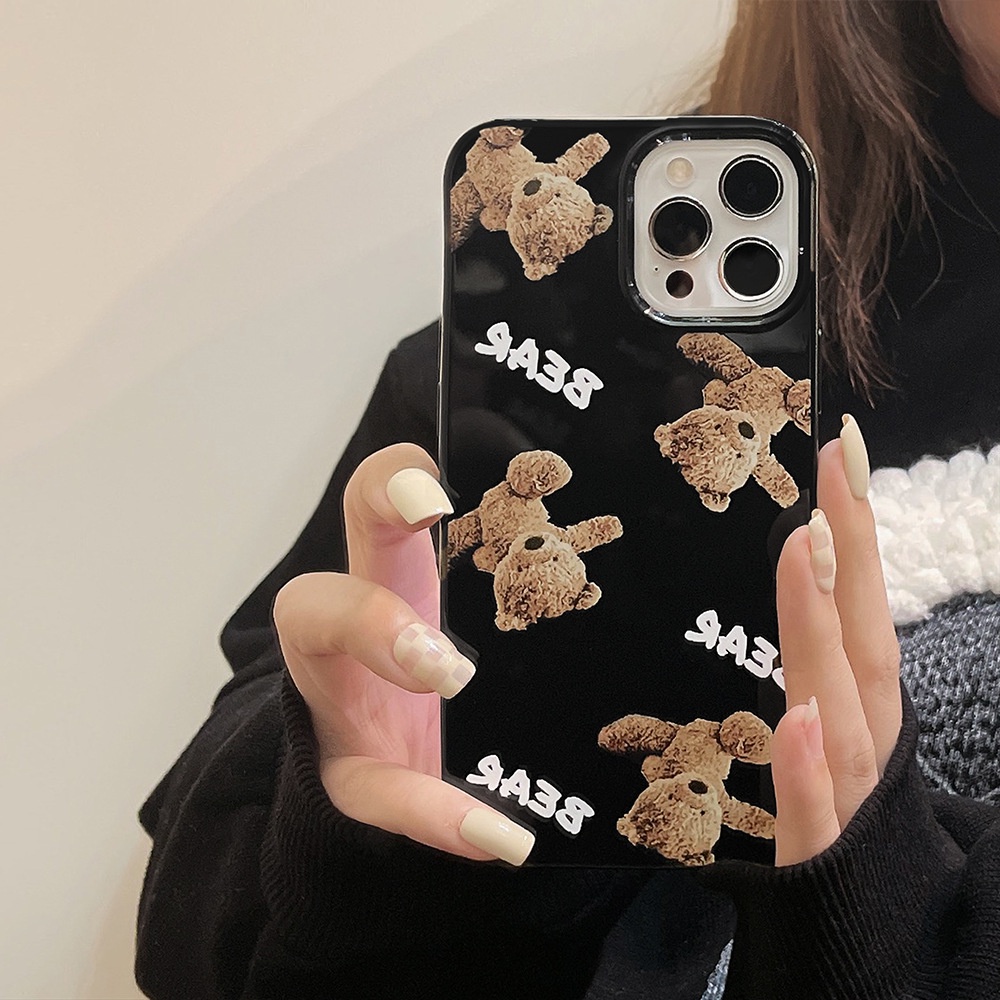 IPHONE Casing Soft Phone Teddy Bear Lucu Untuk Iphone7 8 PLUS X XR Xs11 12 13 14 Mini PRO MAX SE 2020