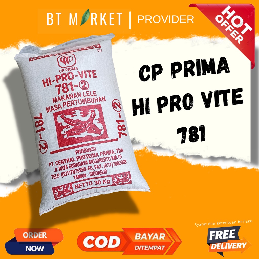 Pakan Ikan HI-PRO-VITE 781 -1, -2, -3, 10 Kg Pelet Ikan Pakan Ikan Pellet Benih Bibit Ikan Lele Gura