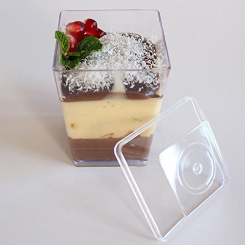 10 pcs cup puding unik kotak dengan tutup ch41