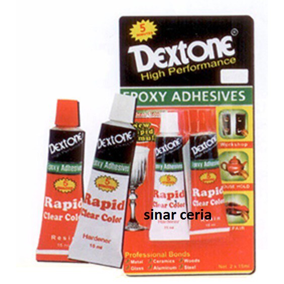 

Lem Dextone Rapid - Clear - 5 M Lem Plastic Steel Dextone Epoxy Rapid