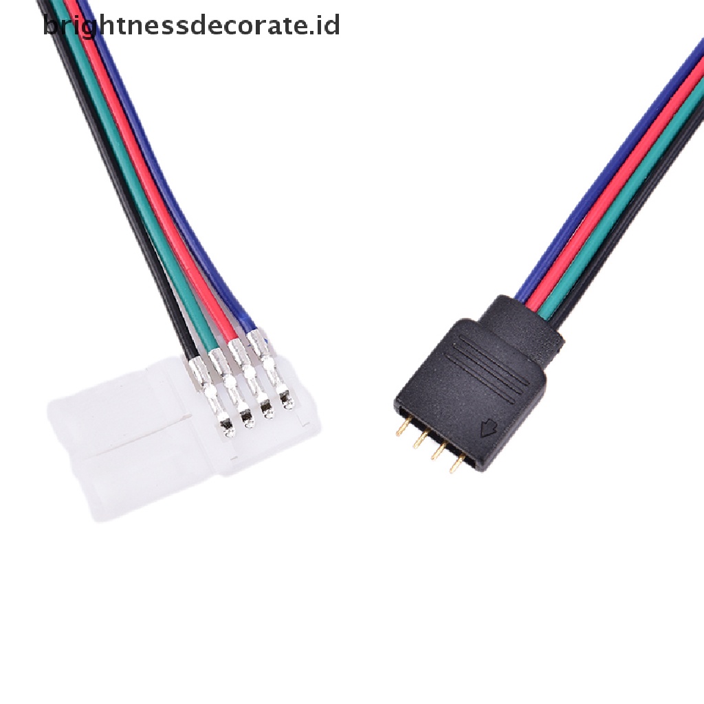 [birth] 10PCS 10mm 4 Pin Male Female PCB Connector Cable For RGB 5050 3528 LED Strip [ID]