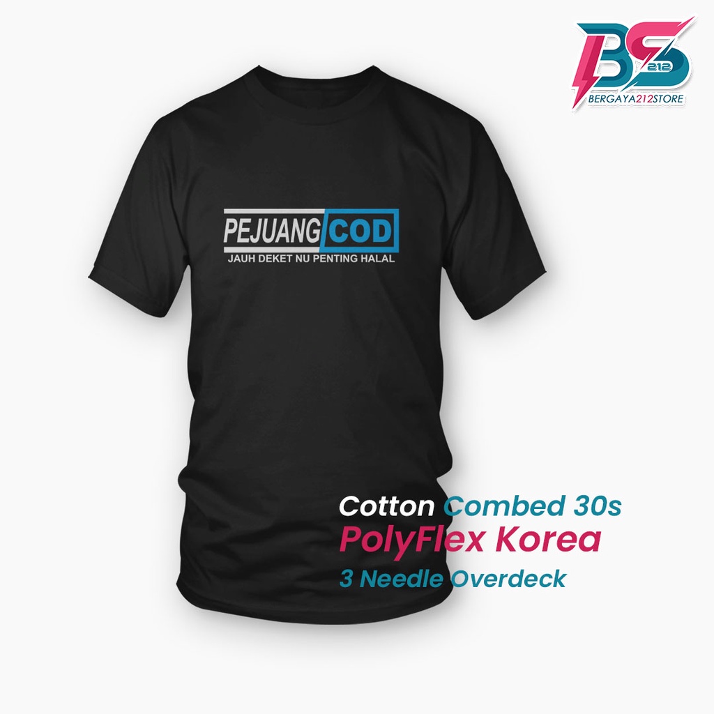 Kaos Distro PEJUANG COD Cotton Combed Sablon Unisex / Baju Tulisan Kata Logo Keren