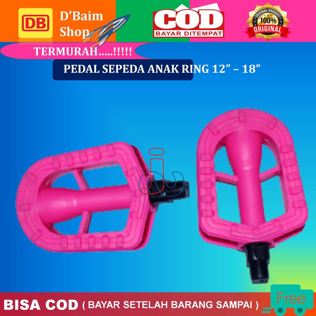 Pedal Sepeda Anak As Drat Besar dan Kecil Untuk Sepeda Ukuran 12-18