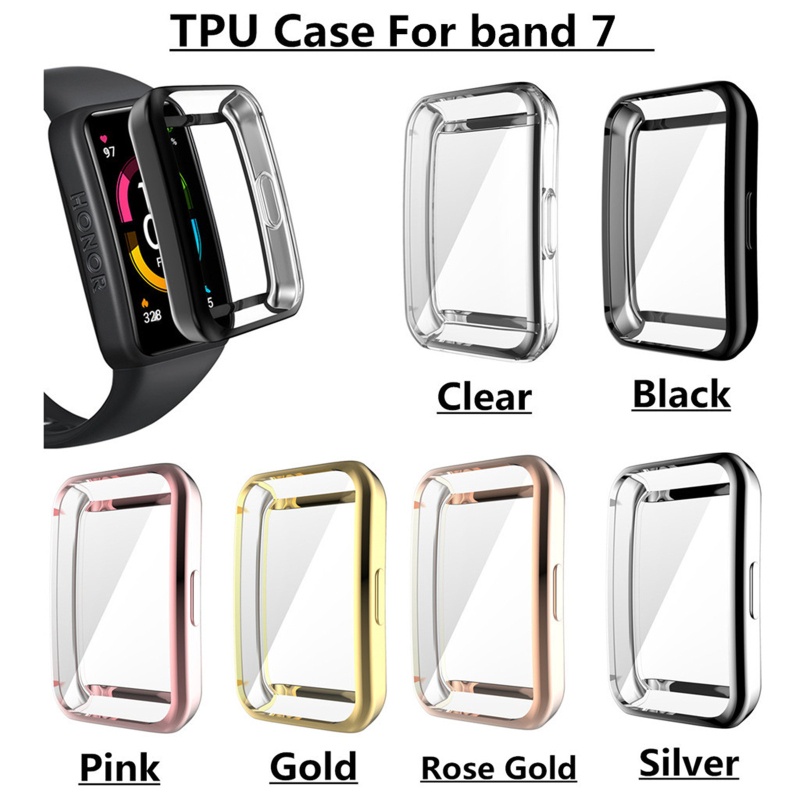 Vivi Casing Soft Case Bumper TPU Full Cover Pelindung Layar Untuk Huawei Band 7