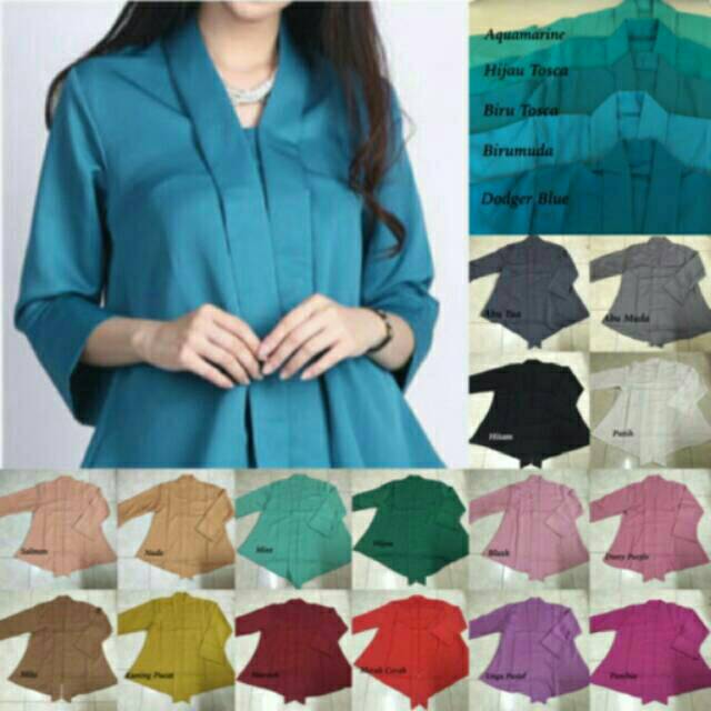 BEST SELLER KEBAYA KUTUBARU ENCIM POLOS KUPU ORIBYLALA ATASAN BLOUSE WANITA MODERN VELVET BLUS KUPU